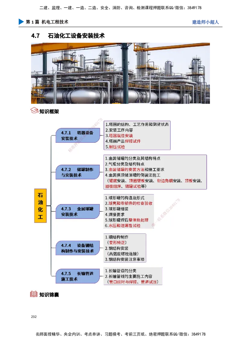 22.石油化工(1)_2026年一级建造师_2026年一建机电_2025年一建机电SVIP_02-基础精讲✿高端面授✿深度强化_21-机电《3D精讲班》小超人SMR推荐_讲义