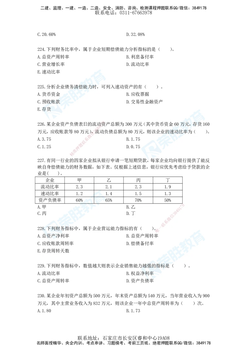 2025一建工程经济破题电子版题目第204&mdash;286题_2026年一级建造师_2026年一建经济_2025年一建经济SVIP_03-习题精析✿实战特训✿模考通关_21-经济《破题提升班》李初夏RS推荐