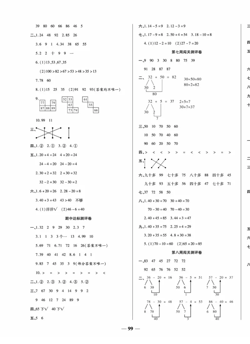 《状元大考卷》数学试卷-数学1年级下册（SJ）_一年级上下册资料_小学一年级学习资料-25年更新版_1-04、小学一年级数学下册_1-4-2、练习题、作业、试题、试卷_苏教版_电子册类