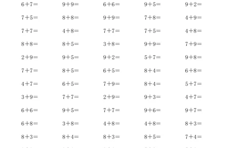 一（上）数学20以内进位加法练习题_一年级上下册资料_小学一年级学习资料-25年更新版_1-03、小学一年级数学上册_通用_一（上）通用版数学专项练习
