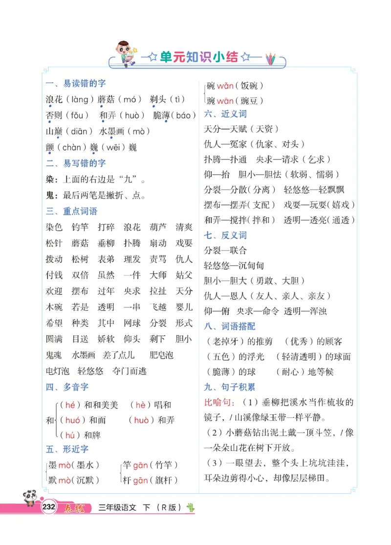 《点拨》语文3年级下册（RJ）_三年级上下册资料_小学三年级学习资料-25年更新版_3-02、小学三年级语文下册_3-2-2、练习题、作业、试题、试卷_电子册类