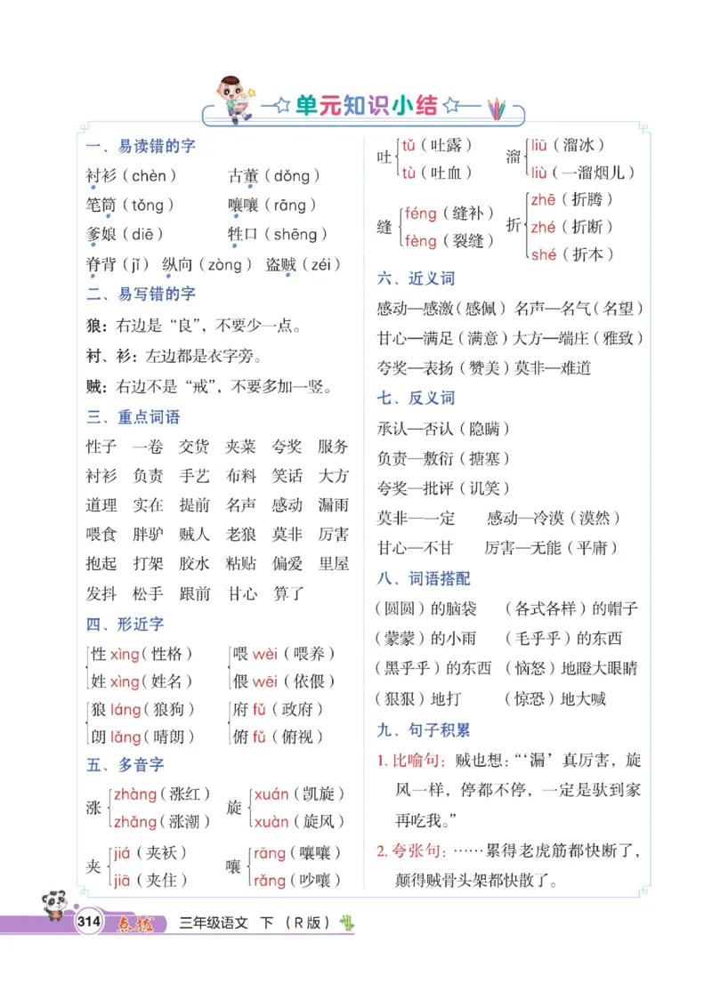 《点拨》语文3年级下册（RJ）_三年级上下册资料_小学三年级学习资料-25年更新版_3-02、小学三年级语文下册_3-2-2、练习题、作业、试题、试卷_电子册类