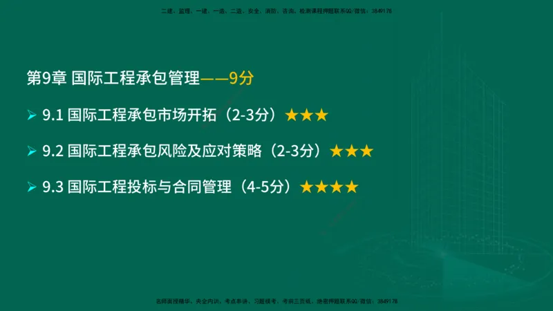 25年一建《项目管理》大V精讲第9章讲义在线版_2026年一级建造师_2026年一建管理_2025年一建管理SVIP_02-基础精讲✿高端面授✿深度强化_30-管理《强化精讲班》许名标YL