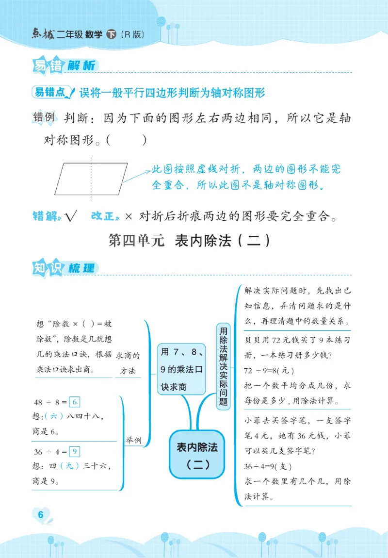 《点拨》数学2年级下册（RJ）_二年级上下册资料_小学二年级学习资料-25年更新版_2-04、小学二年级数学下册_2-4-2、练习题、作业、试题、试卷_人教版_电子册类