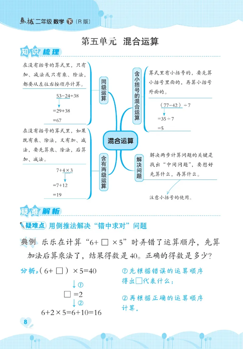 《点拨》数学2年级下册（RJ）_二年级上下册资料_小学二年级学习资料-25年更新版_2-04、小学二年级数学下册_2-4-2、练习题、作业、试题、试卷_人教版_电子册类