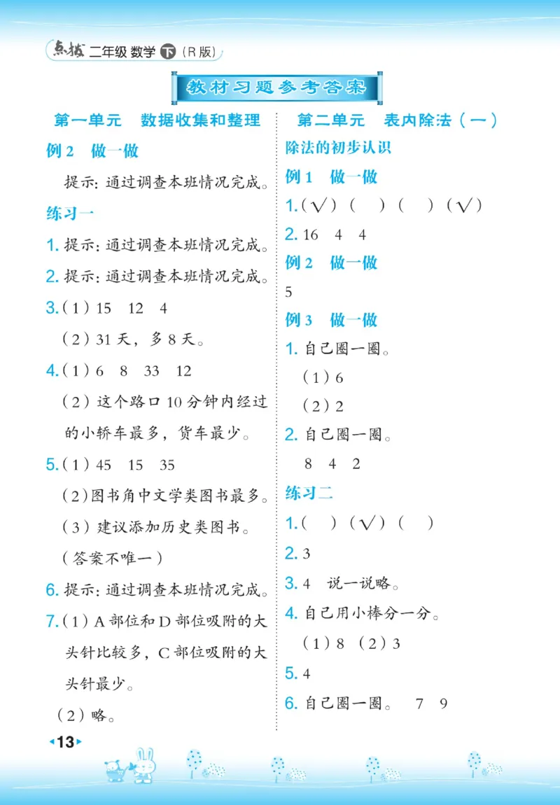 《点拨》数学2年级下册（RJ）_二年级上下册资料_小学二年级学习资料-25年更新版_2-04、小学二年级数学下册_2-4-2、练习题、作业、试题、试卷_人教版_电子册类