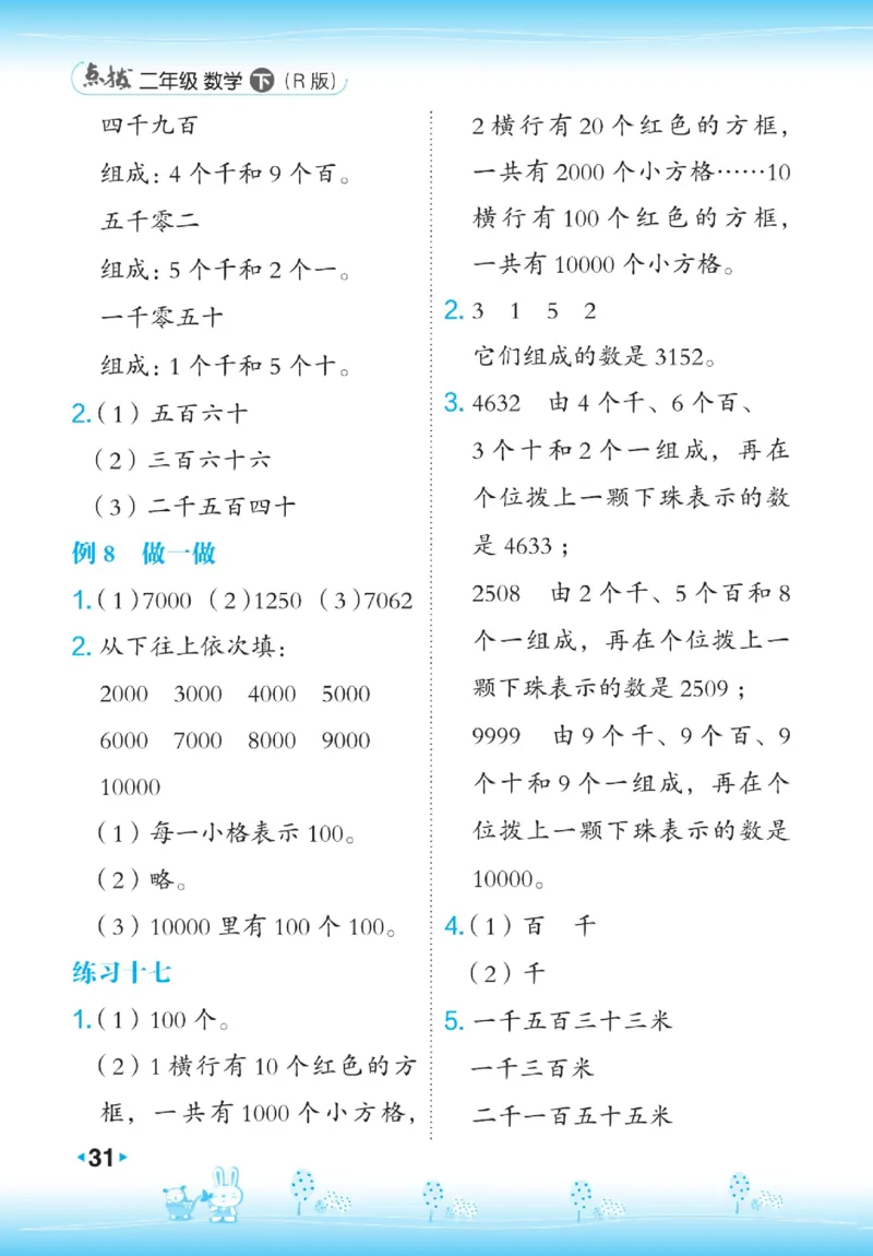 《点拨》数学2年级下册（RJ）_二年级上下册资料_小学二年级学习资料-25年更新版_2-04、小学二年级数学下册_2-4-2、练习题、作业、试题、试卷_人教版_电子册类