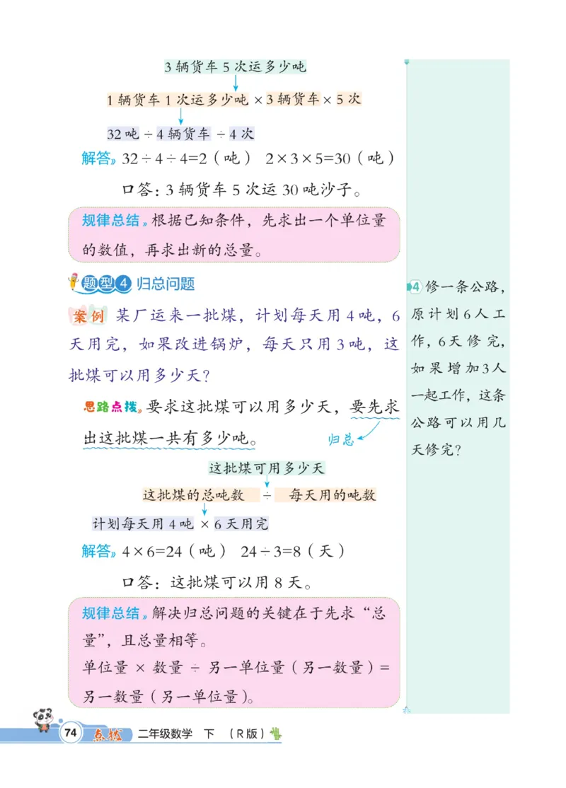 《点拨》数学2年级下册（RJ）_二年级上下册资料_小学二年级学习资料-25年更新版_2-04、小学二年级数学下册_2-4-2、练习题、作业、试题、试卷_人教版_电子册类