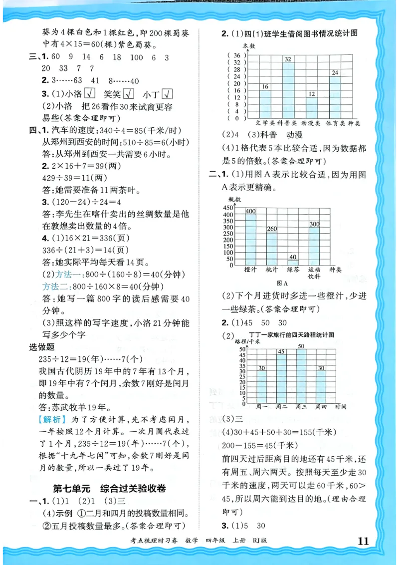25秋四上数学RJ《王朝霞考点梳理时习卷》答案解析_25秋小学语数英习题试卷_数学_人教版_25秋1-6年级上册数学《王朝霞考点梳理时习卷》_四年数学上册《王朝霞考点梳理时习卷》人教25秋