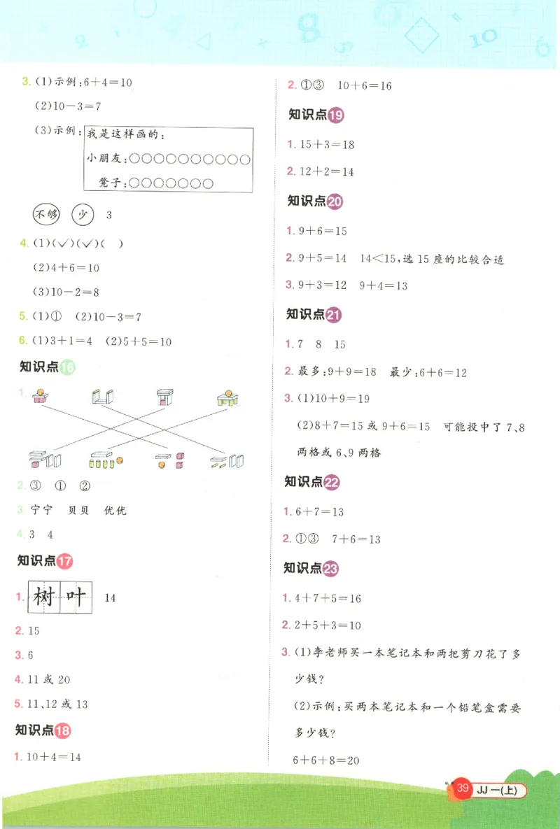 25秋《阳光同学计算小达人》1年级上册冀教版_25秋小学语数英习题试卷_数学_冀教版_25秋阳光同学计算小达人数学冀教版1-6