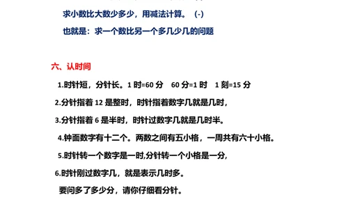 一年级上册数学复习必背公式知识点_一年级上下册资料_小学一年级学习资料-25年更新版_1-03、小学一年级数学上册_通用_知识点