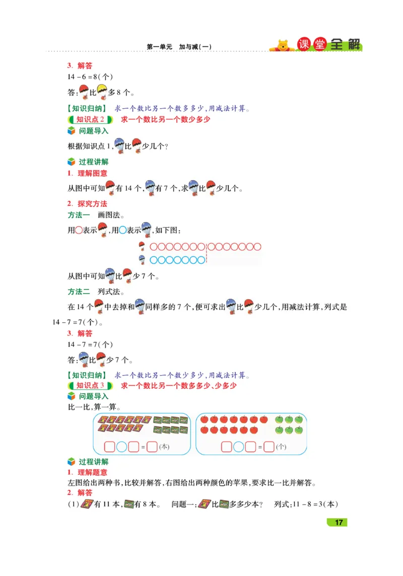 《跳跳熊-课堂全解》数学1年级下册（BS）_一年级上下册资料_小学一年级学习资料-25年更新版_1-04、小学一年级数学下册_1-4-2、练习题、作业、试题、试卷_北师大版_电子册类