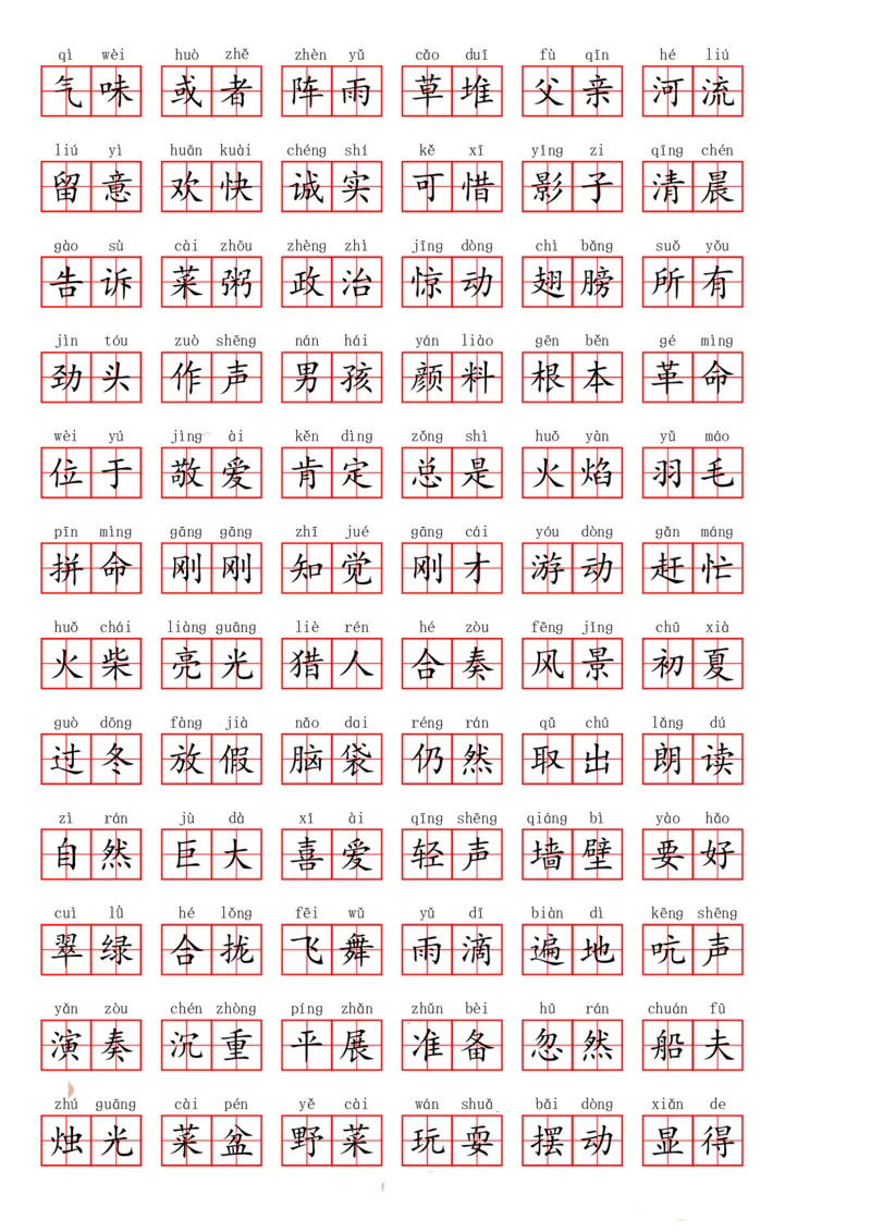 三（上）语文期末必会重点词语_三年级上下册资料_小学三年级学习资料-25年更新版_3-01、小学三年级语文上册_3-1-1、复习、知识点、归纳汇总_语文三（上）重点总汇