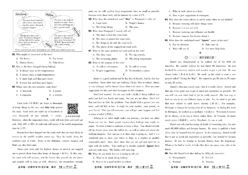 2026《中考英语45套》安徽_45套中招_2026《中考英语45套》安徽