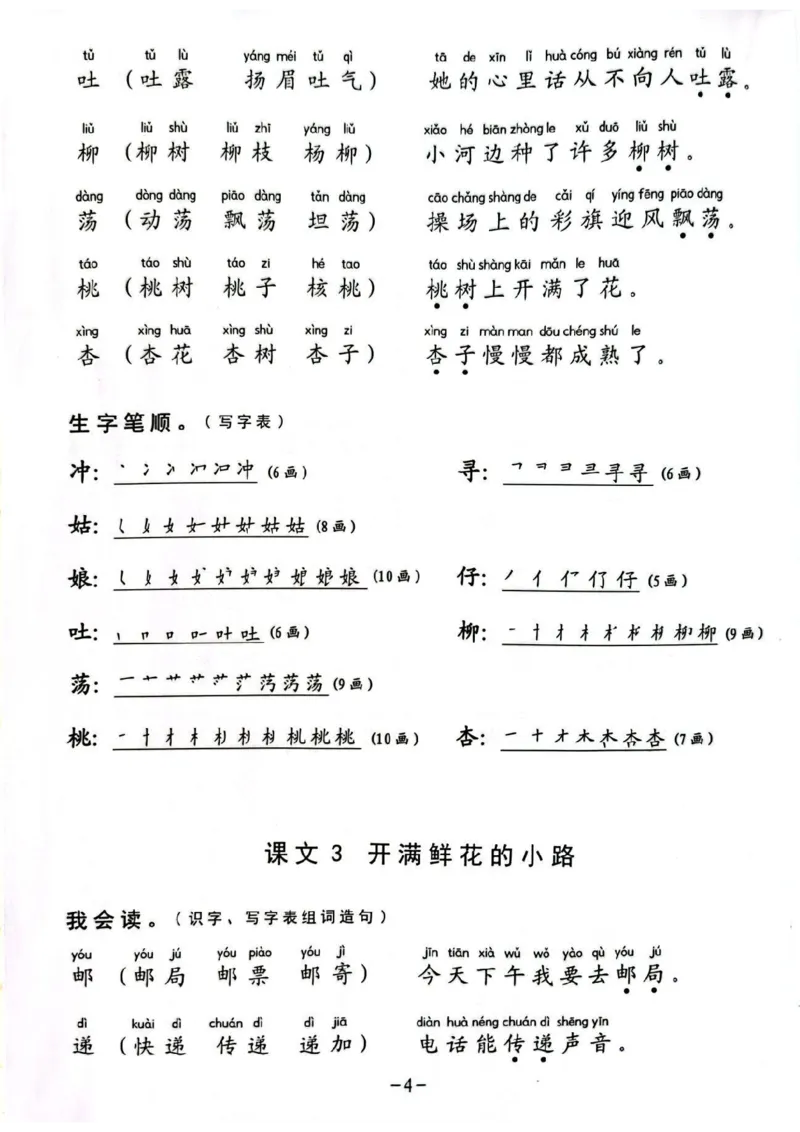 二年级下册生字笔顺组词造句阅读本_二年级上下册资料_小学二年级学习资料-25年更新版_2-02、小学二年级语文下册_2-2-2、练习题、作业、试题、试卷_专项练习