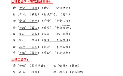 二年级下册生字认读本(2022)_二年级上下册资料_小学二年级学习资料-25年更新版_2-02、小学二年级语文下册_2-2-1、复习、知识点、归纳汇总_精品知识汇总