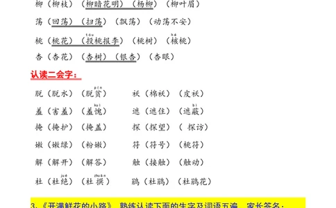 二年级下册生字认读本(2022)_二年级上下册资料_小学二年级学习资料-25年更新版_2-02、小学二年级语文下册_2-2-1、复习、知识点、归纳汇总_精品知识汇总