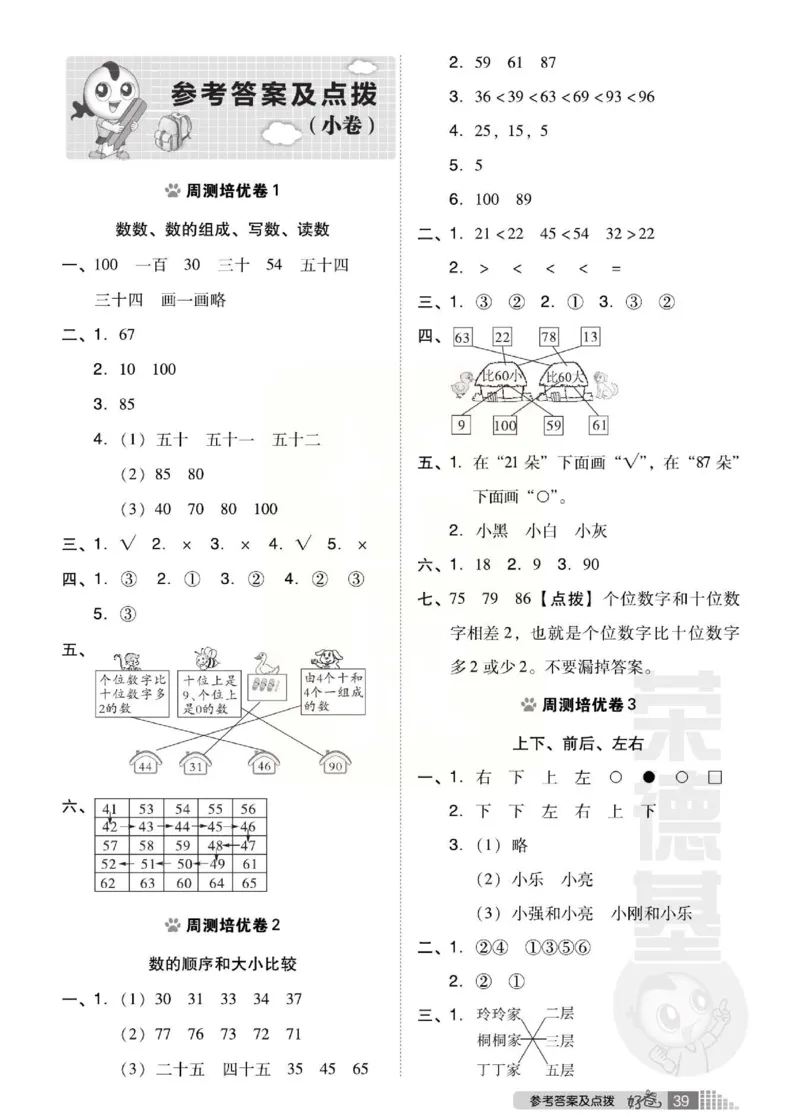 《跟踪检测卷》数学1年级下册（XS）_一年级上下册资料_小学一年级学习资料-25年更新版_1-04、小学一年级数学下册_1-4-2、练习题、作业、试题、试卷_西师版_电子册