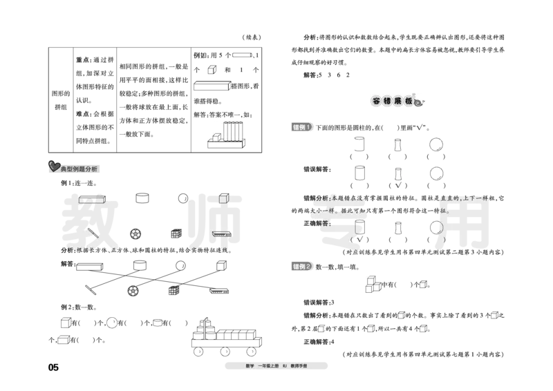 《考前梳理》数学1年级上册（RJ）_一年级上下册资料_小学一年级学习资料-25年更新版_1-03、小学一年级数学上册_人教版_10、电子书籍