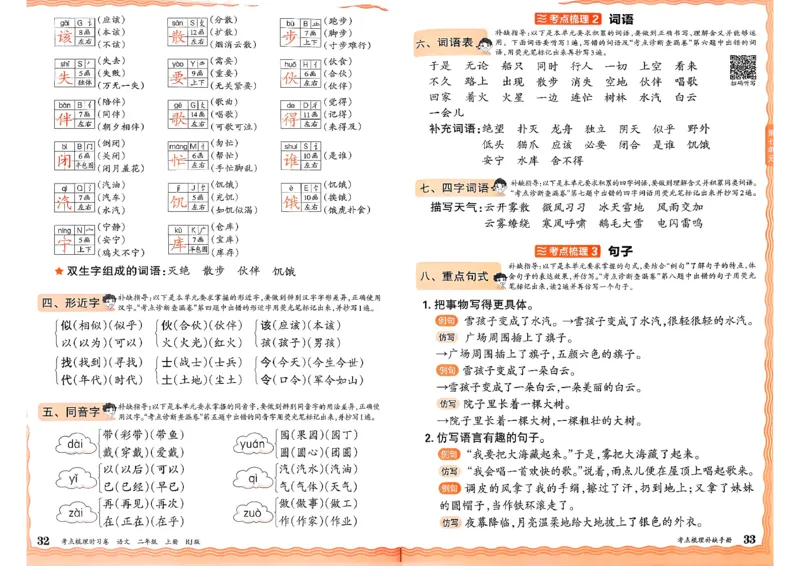 25秋二上语文考点梳理手册和答案_25秋小学语数英习题试卷_数学_人教版_人教版数学《王朝霞考点梳理时习卷》_二年语文上册《王朝霞考点梳理时习卷》25秋(1)