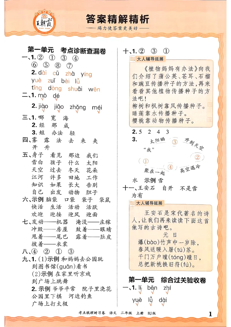 25秋二上语文考点梳理手册和答案_25秋小学语数英习题试卷_数学_人教版_人教版数学《王朝霞考点梳理时习卷》_二年语文上册《王朝霞考点梳理时习卷》25秋(1)
