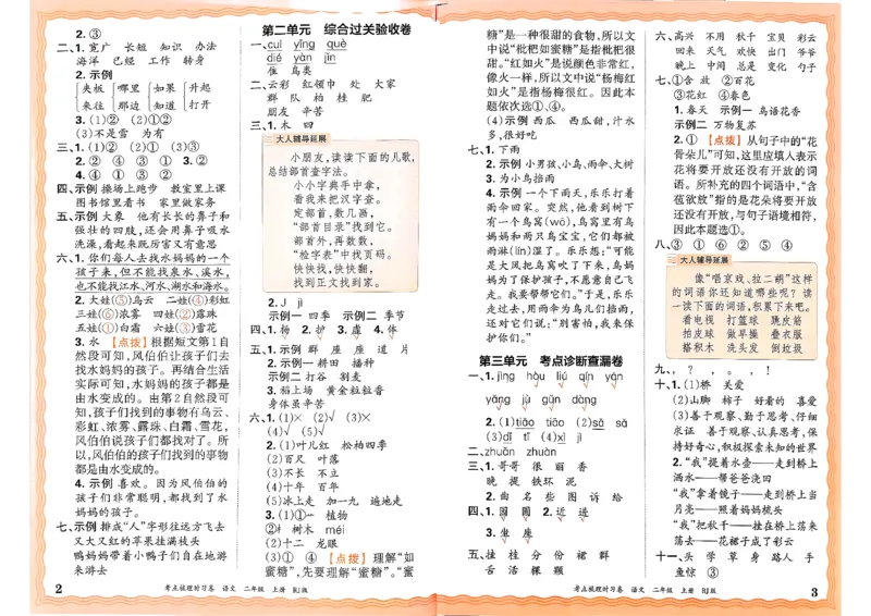 25秋二上语文考点梳理手册和答案_25秋小学语数英习题试卷_数学_人教版_人教版数学《王朝霞考点梳理时习卷》_二年语文上册《王朝霞考点梳理时习卷》25秋(1)