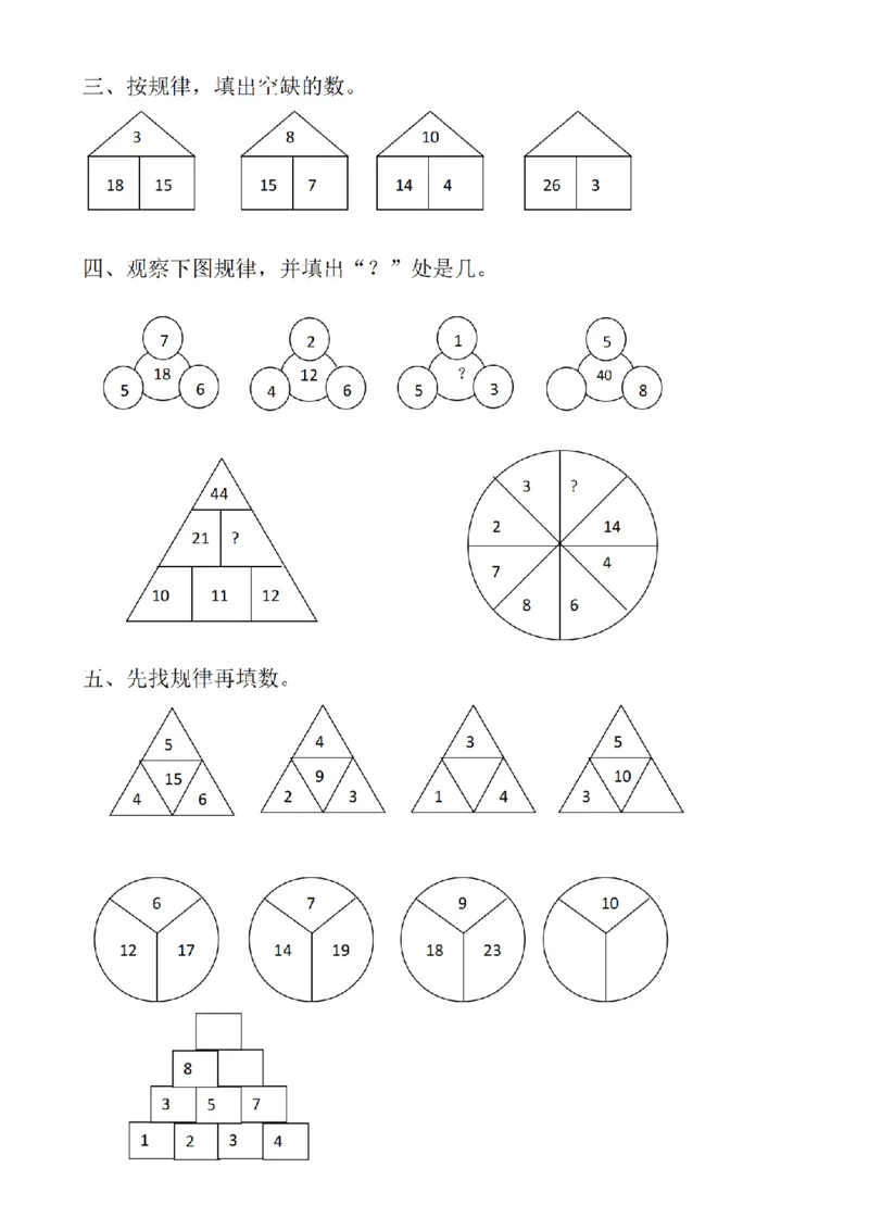 一（上）数学期末复习八大_一年级上下册资料_一年级上册小红书同款资料_一年级上册资料