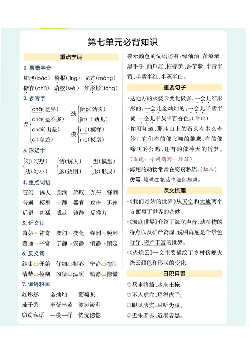 三（下）语文1-8单元必背知识.(1)_三年级上下册资料_小学三年级学习资料-25年更新版_3-02、小学三年级语文下册_3-2-1、学习资料、复习、知识点、归纳汇总_语文知识点（归类汇总）