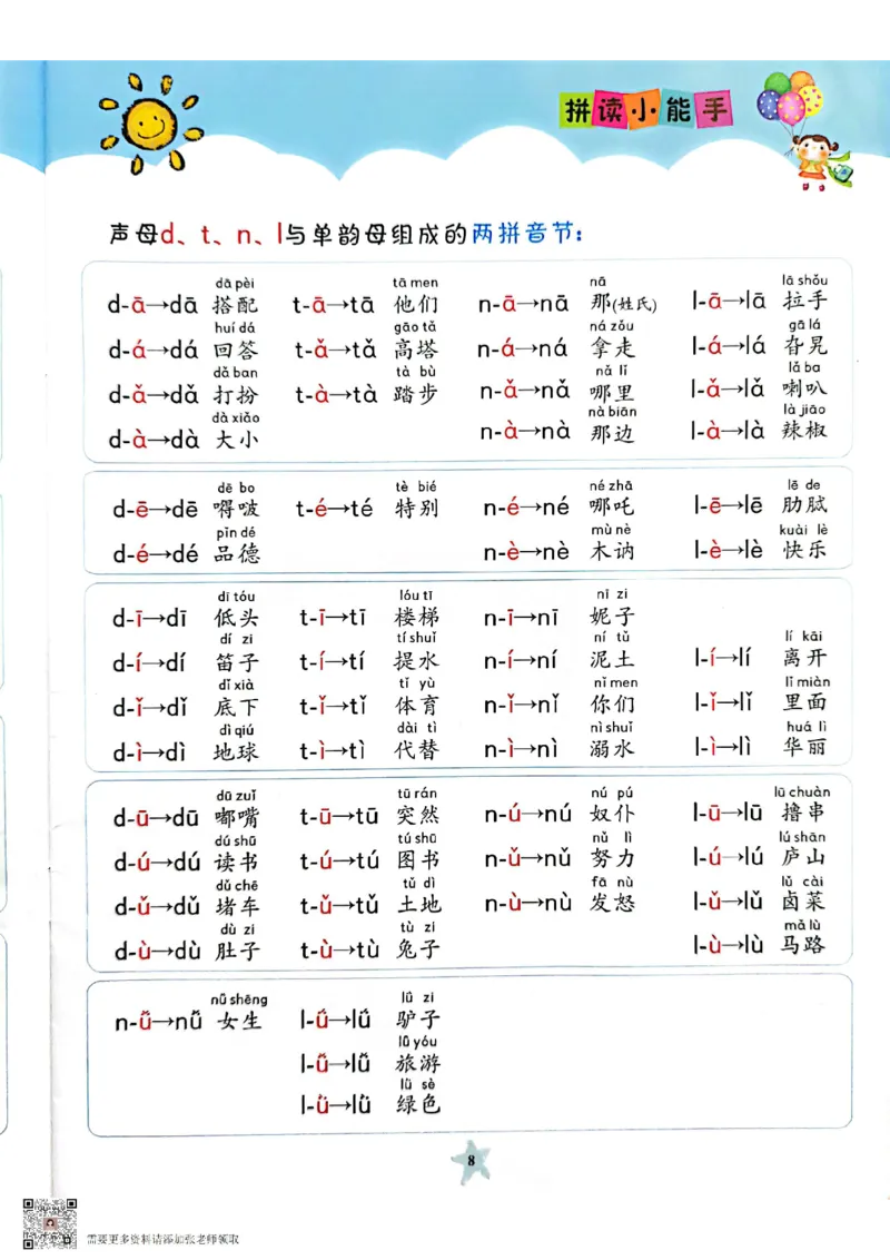 一（上）语文拼读小能手_一年级上下册资料_一年级上册小红书同款资料_一年级(1)