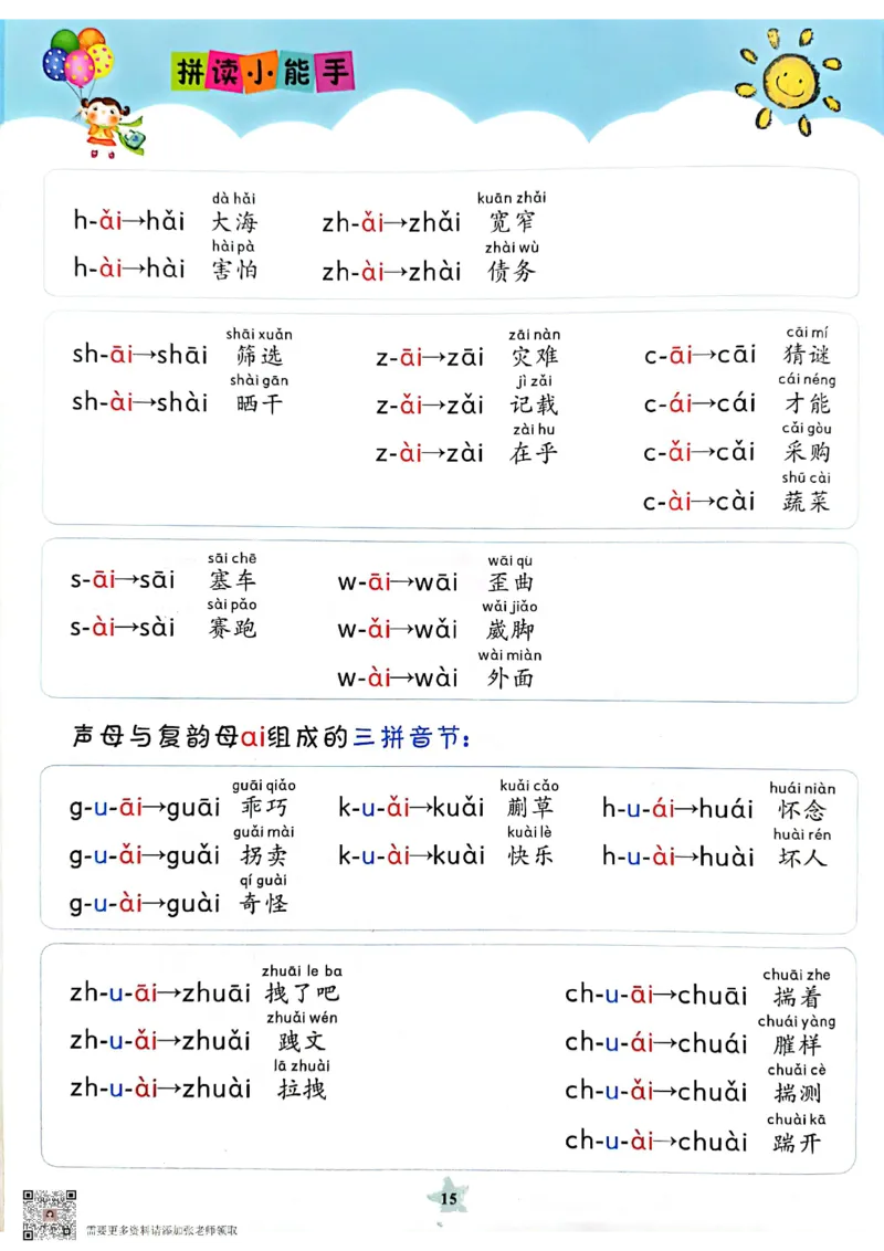 一（上）语文拼读小能手_一年级上下册资料_一年级上册小红书同款资料_一年级(1)