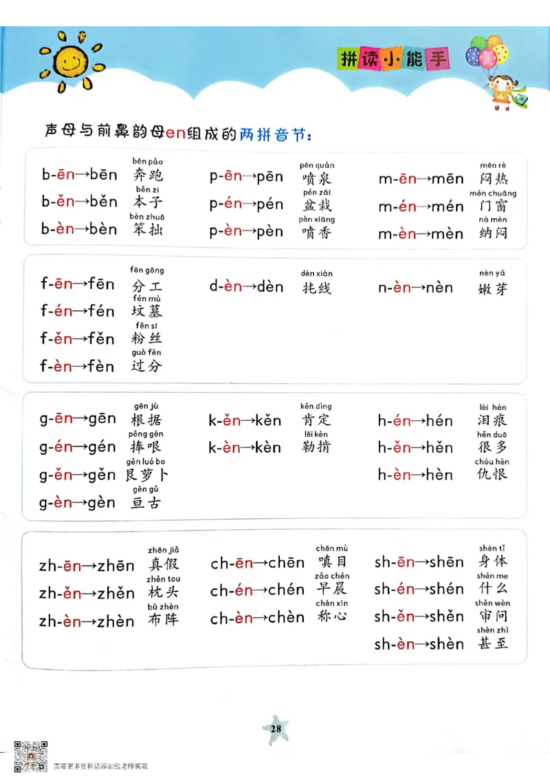 一（上）语文拼读小能手_一年级上下册资料_一年级上册小红书同款资料_一年级(1)