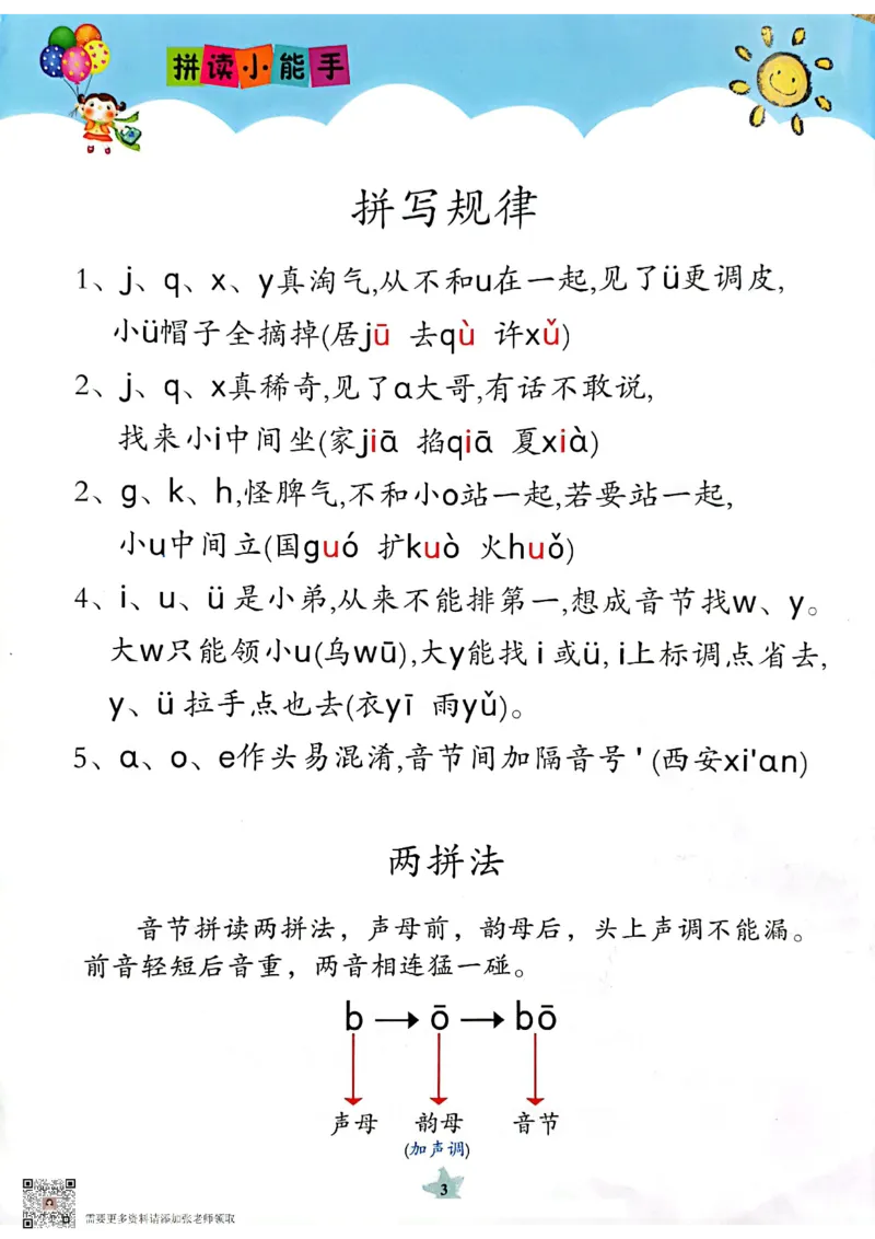 一（上）语文拼读小能手_一年级上下册资料_一年级上册小红书同款资料_一年级(1)