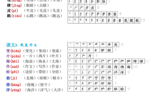 二上《生字拼音、笔顺、组词》-完整版_一年级上下册资料_一年级上册小红书同款资料_一年级(1)