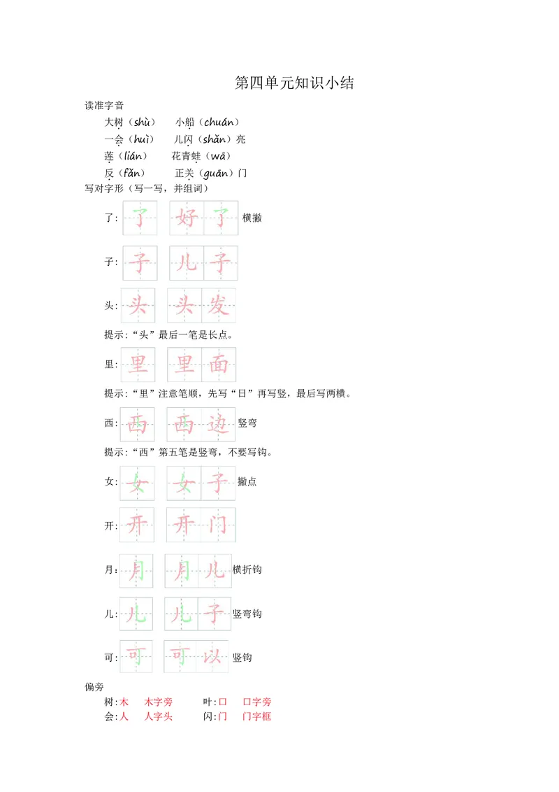 一年级上册语文部编版知识要点_一年级上下册资料_小学一年级学习资料-25年更新版_1-01、小学一年级语文上册_01、知识汇总