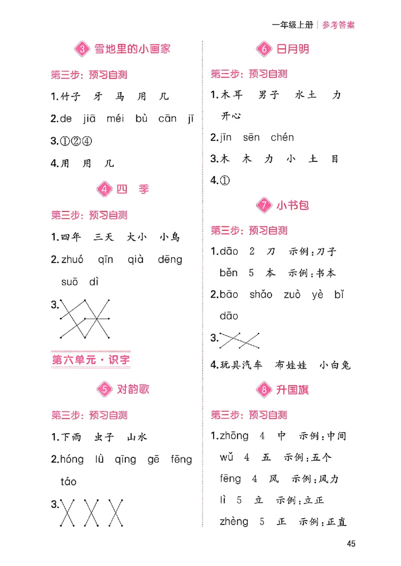 一本课本预习笔记一年级_25秋《一本预习笔记》语数外，人教，北师1-6上_25秋《一本预习笔记》语文1-6_一年级预习笔记语文
