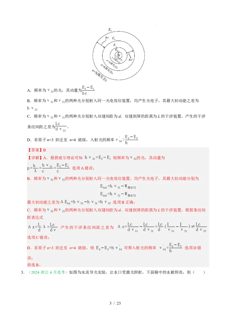 专题16光学电磁波相对论（浙江专用）（解析版）_浙江物理高考真题分类汇编（2021-2025）_专题16光学电磁波相对论（浙江专用）-五年（2021-2025）高考物理真题分类汇编