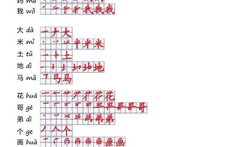一年级上册语文-一年级生字表一笔顺_一年级上下册资料_一年级上语数英上下册学习资料_3-6-1、小学一年级语文上册_统编、部编、人教（语文全国统一只有一个版）_8、字贴书写