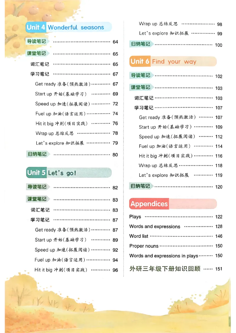 《状元笔记》_25秋小学语数英习题试卷_英语_外研版_25秋《状元笔记》英语外研版3起34_25秋《状元笔记》英语外研3起点4上