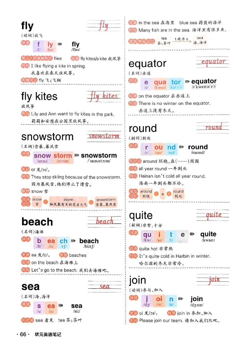 《状元笔记》_25秋小学语数英习题试卷_英语_外研版_25秋《状元笔记》英语外研版3起34_25秋《状元笔记》英语外研3起点4上