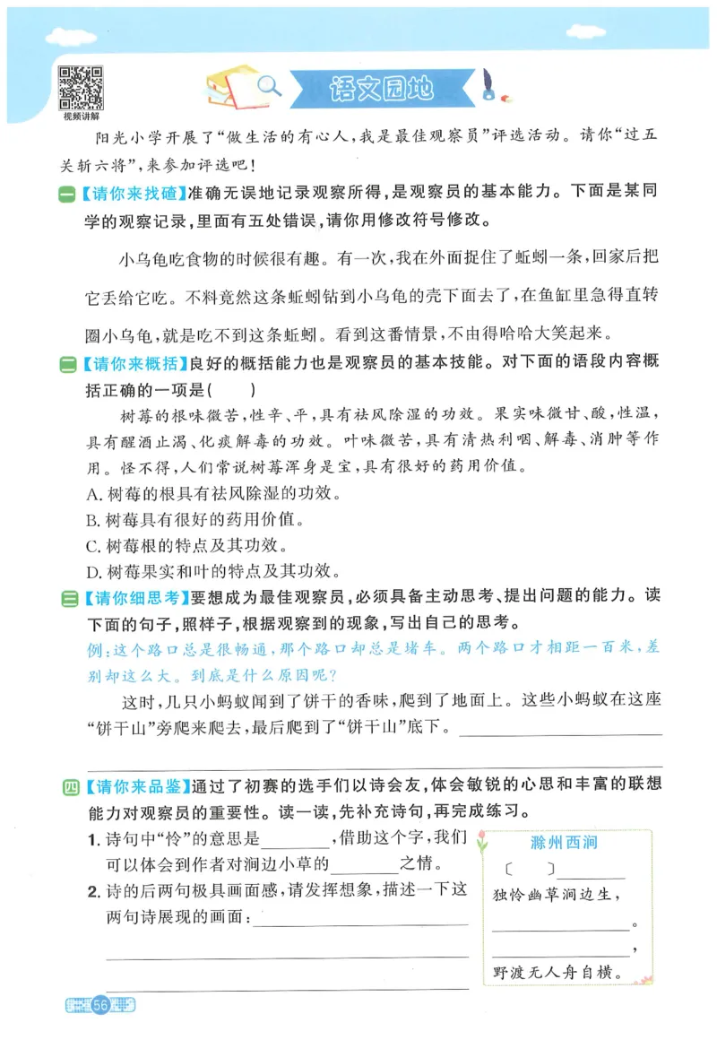 三年级语文下册25春《阳光同学课时提优训练》_三年级上下册资料_53黄冈多个品牌系列资料_语文