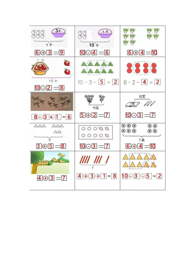 一（上）数学期末看图列式计算专项_一年级上下册资料_小学一年级学习资料-25年更新版_1-03、小学一年级数学上册_通用_精品专项练习（通用版）