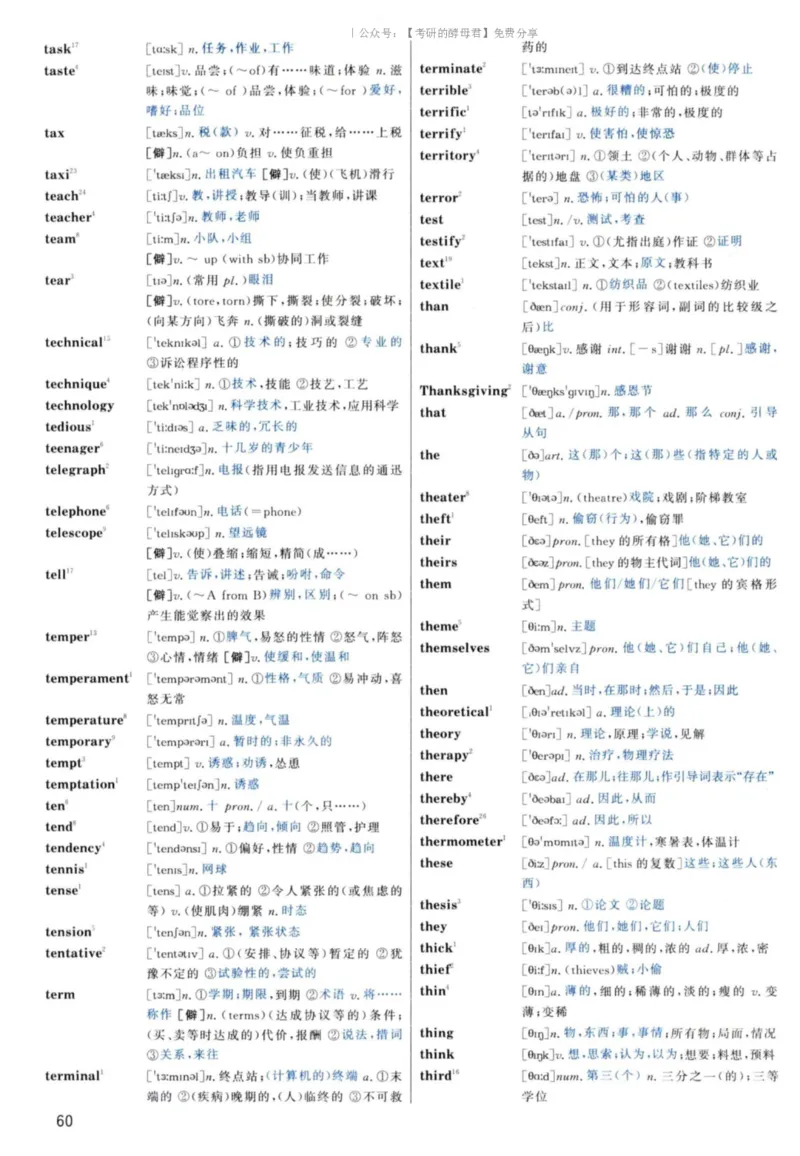 5.大纲词汇背诵宝典英语一_考研英语+作文模板_2.1980-2025考研英一真题+解析