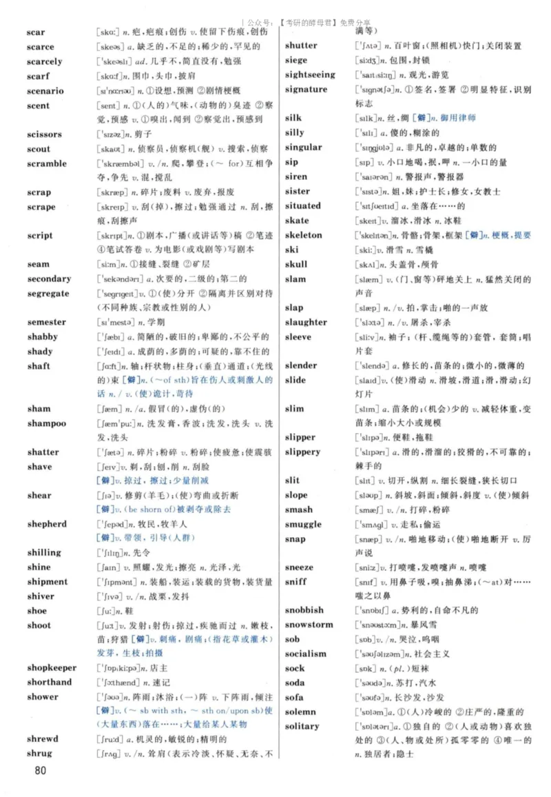 5.大纲词汇背诵宝典英语一_考研英语+作文模板_2.1980-2025考研英一真题+解析