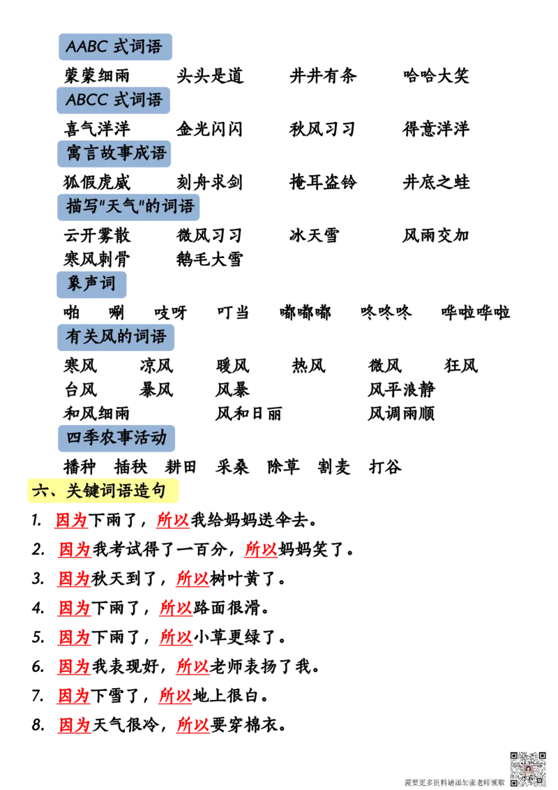 二年级语文上册全册重点知识汇总_二年级上下册资料_二年级上册小红书同款资料_二年级