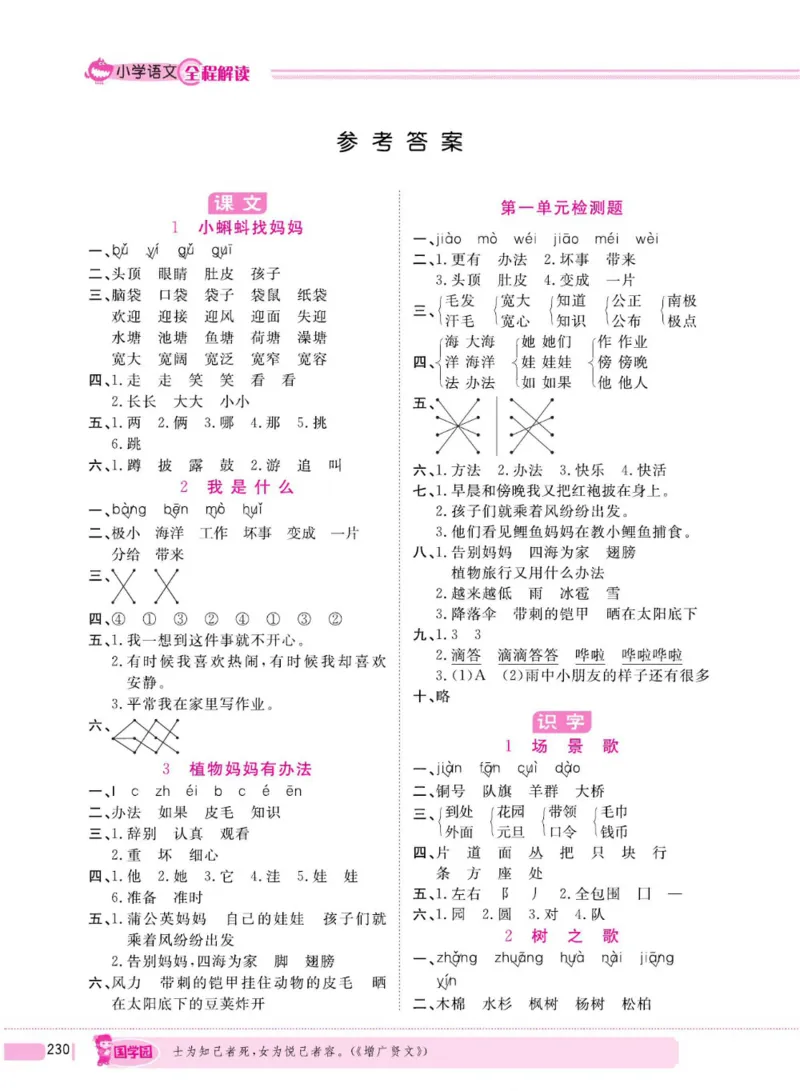 二（上）语文全程解读_二年级上下册资料_小学二年级学习资料-25年更新版_2-01、小学二年级语文上册_2-1-4、电子教材、课本、教材解读_教材解读