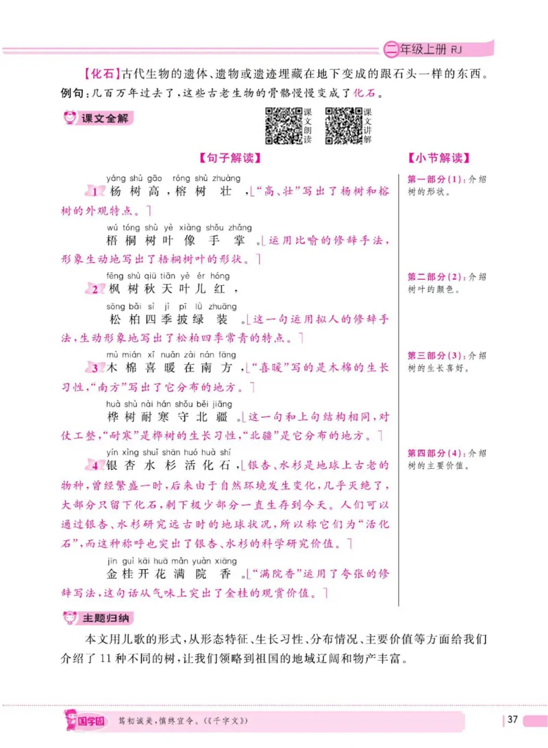 二（上）语文全程解读_二年级上下册资料_小学二年级学习资料-25年更新版_2-01、小学二年级语文上册_2-1-4、电子教材、课本、教材解读_教材解读