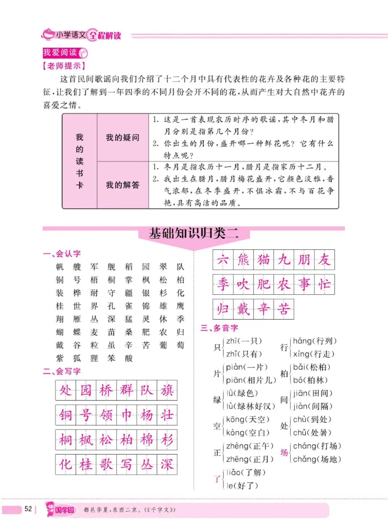 二（上）语文全程解读_二年级上下册资料_小学二年级学习资料-25年更新版_2-01、小学二年级语文上册_2-1-4、电子教材、课本、教材解读_教材解读