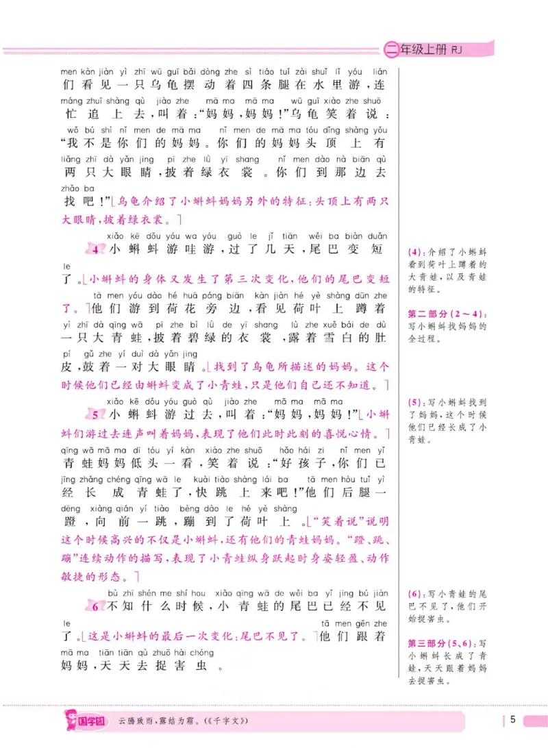 二（上）语文全程解读_二年级上下册资料_小学二年级学习资料-25年更新版_2-01、小学二年级语文上册_2-1-4、电子教材、课本、教材解读_教材解读