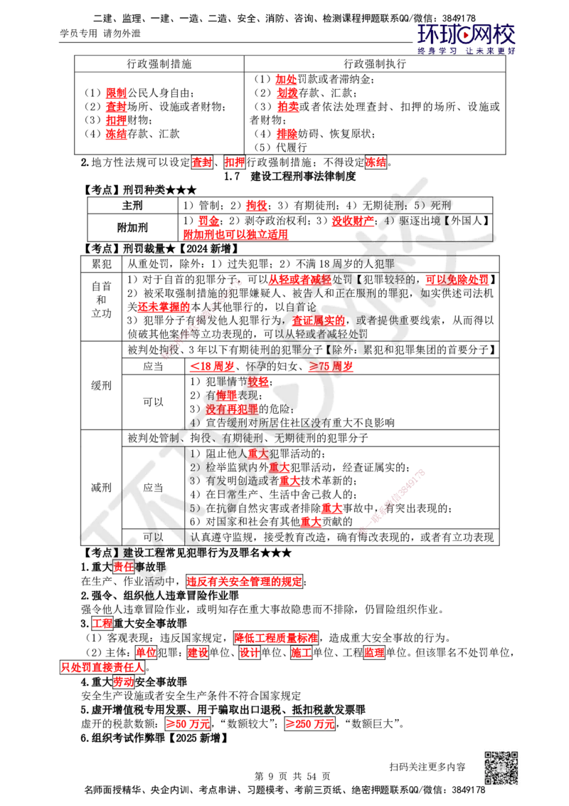 2025一建法规直播密训-（全）_2026年一建法规_2025年一建法规SVIP_04-冲刺串讲✿考点强化✿小灶集训_16-法规《直播密训班》安国庆HQ_讲义