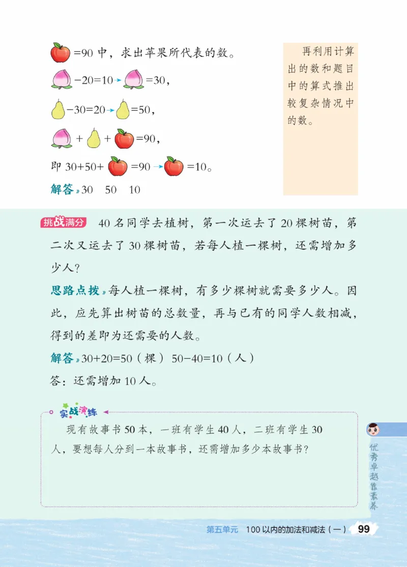 《点拨》23春数学1年级下册（JJ）_一年级上下册资料_小学一年级学习资料-25年更新版_1-04、小学一年级数学下册_1-4-2、练习题、作业、试题、试卷_冀教版_电子册类